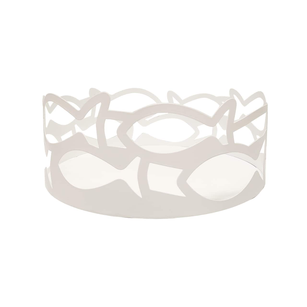 9.75" White Fish Metal Tray by Celebrate It™